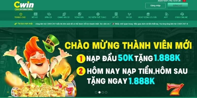 Khuyến mãi ngập tràn chỉ có tại nhà cái Cwin