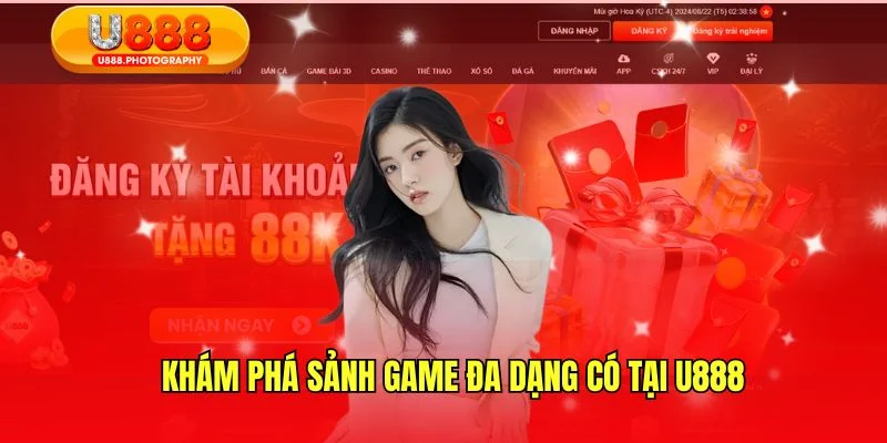 Sảnh game với hàng ngàn trò chơi đỉnh cao của Casino tại nhà cái U888